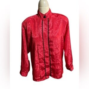 𝅺 Peter and Ashley red vintage Blouse size 16